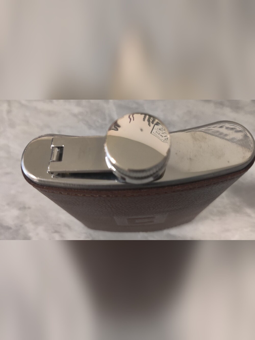 Monogram C Leather Stainless Steel Flask - Picture 6 of 7